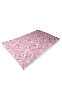 Bebek Özel Bebek Çocuk Yorganı Standart 100x150 Cm Pembe Unicorn Yıldızlı