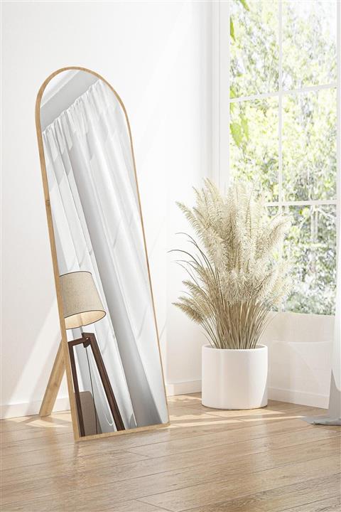 nysamo Safir Meşe Ayaklı Antre Koridor Duvar Salon Banyo Wc Ofis Çocuk Yatak Odası Boy Ayna 50x150 Cm