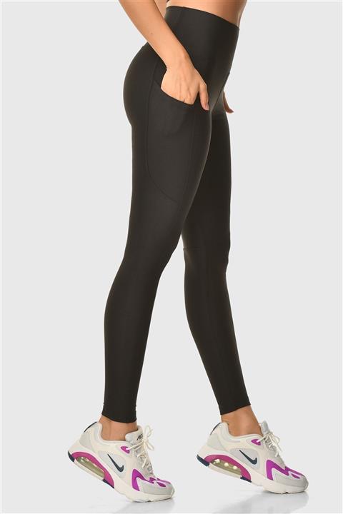 Superstacy Kadın Yüksek Bel Cepli Siyah Spor Tayt