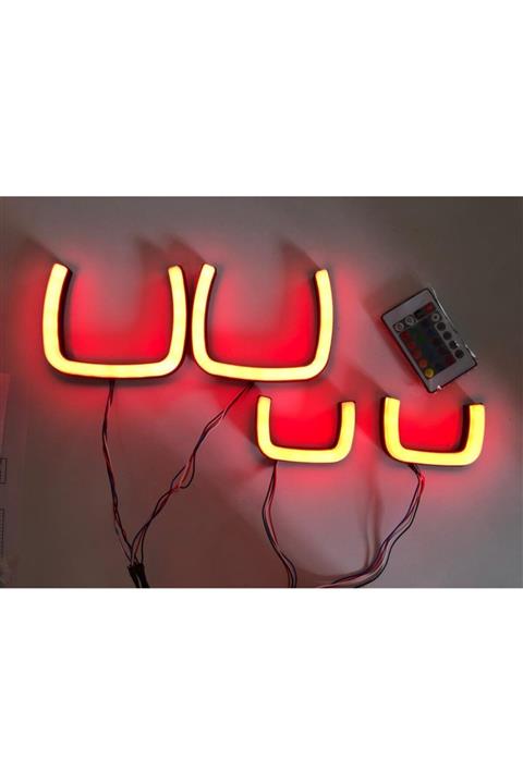 GENÇ GARAJ Gnc Tofaş Far Ve Sis Far Içi 135-90 Mm U Model Kumndalı Rgb Angel Led