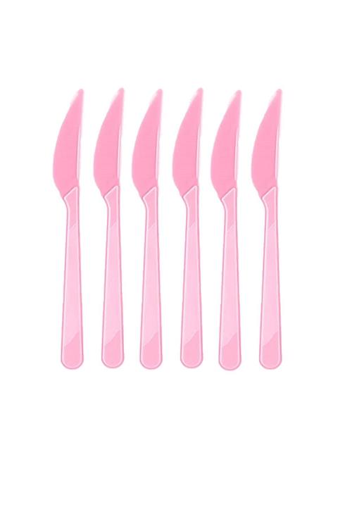 RollUp Plastik Bıçak Pembe 25li