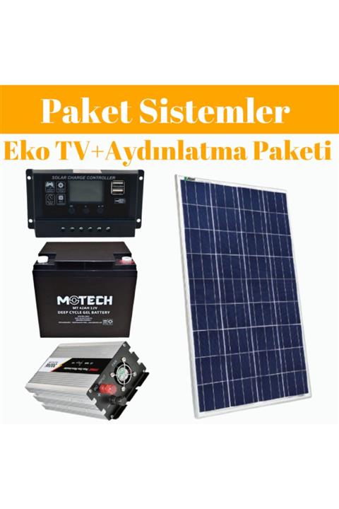 N&D Lighting Solar Güneş Sistemleri Eko Aydınlatma + Tv Paketi