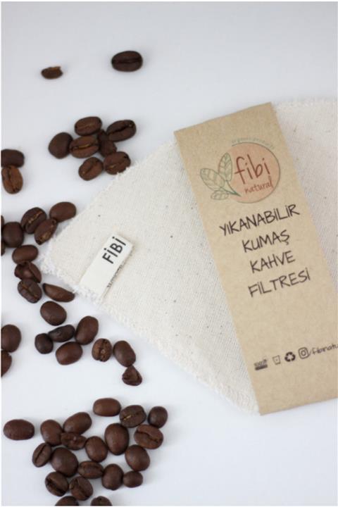 Fibi Natural Yıkanabilir Kumaş Kahve Filtresi 5’li 1x4 Numara