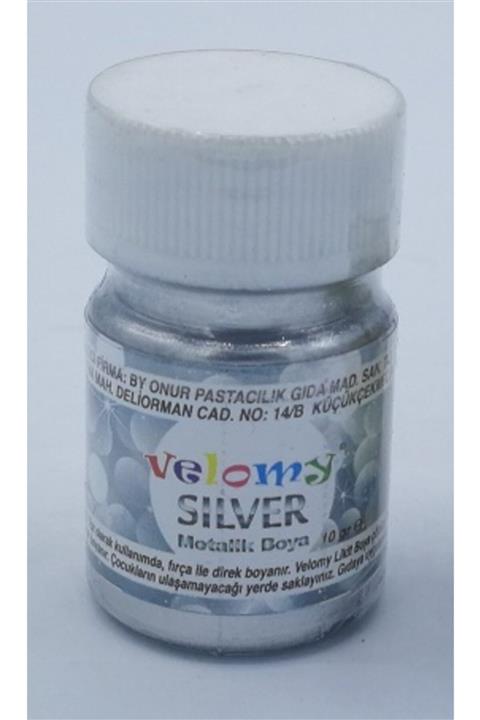 velomy Metalik Gümüş Varak Toz Boya 10gr