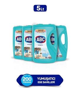 ABC Çamaşır Yumuşatıcısı Ege Sahilleri 5 Litre X 4 Adet