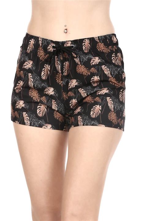 OBJE Kadın Yaprak Desen Deniz Şortu