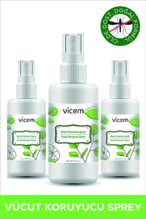 VİCEM 3'lü Sinek Kovucu Ve Vücut Koruyucu Doğal Sprey 100 ml / Bitkisel Formül