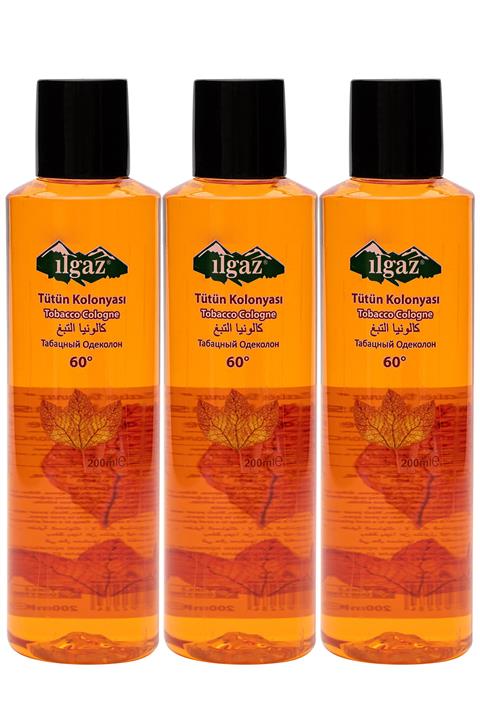 ILGAZ 60° 3'lü Pet Tütün Kolonyası 200 ml