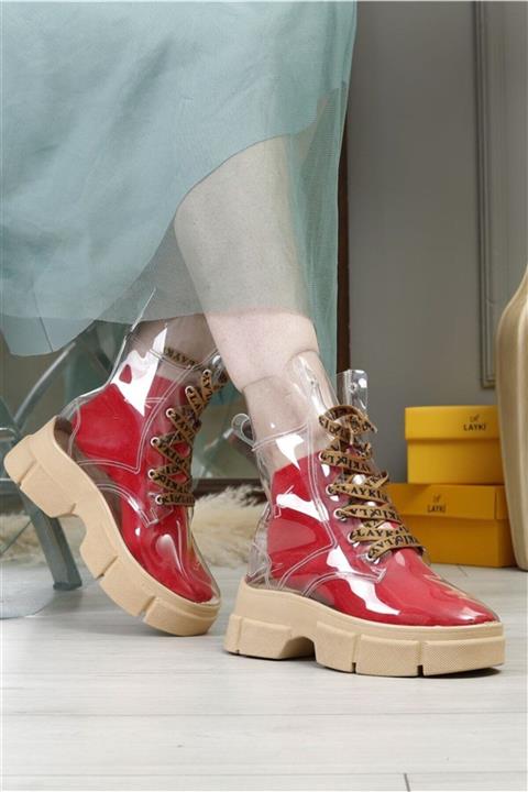 layki Nikki Bej Renkli Kadın Şeffaf Bot