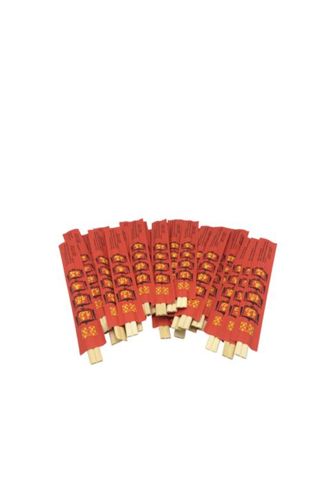 Benefisha Chopstick M0004-24r Bambu Kırmızı Ambalaj 100 Çift