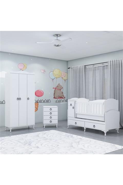 Garaj Home Sude Asansörlü Yıldız 3 Kapaklı Bebek Odası Takımı