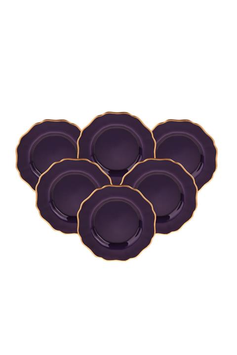 Karaca Empire Mor 6 Kişilik Pasta Takımı