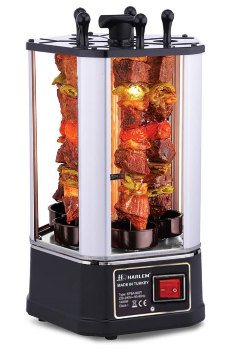 HARLEM Elektrikli Izgara (şaşlık) Kebapmatik Siyah