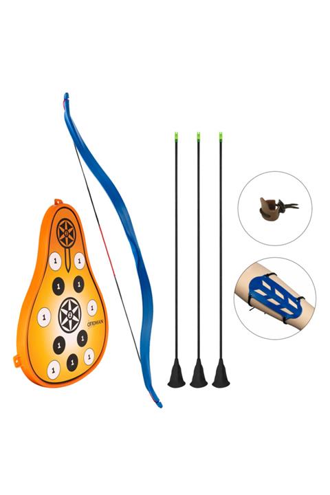 NAVEK Unısex Çocuk Okçuluk Mini Hilal Puta Set Mavi