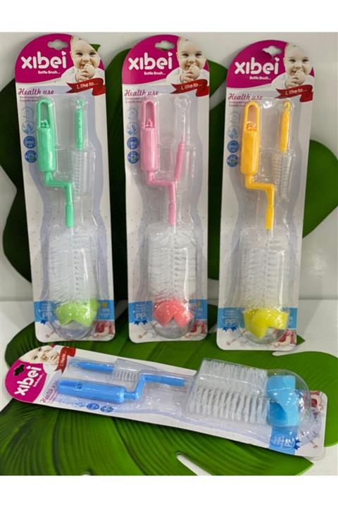 HibanaPazarı Plastik Biberon Ve Şişe Fırçası (28cm)-yeşil