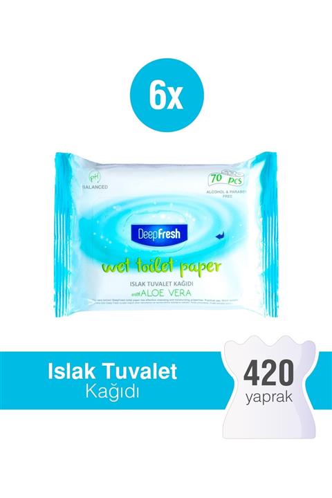 Deep Fresh Islak Tuvalet Mendili 6 X 70 Yaprak