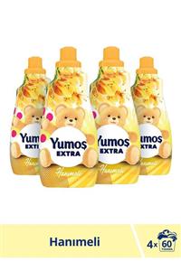 Yumoş Extra Hanımeli Konsantre Çamaşır Yumuşatıcı 1440 ml 60 Yıkama X 4 Adet