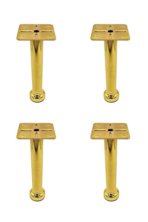 ALBATROS Macar Model Gold Metal Mobilya, Dolap, Koltuk, Tv Ünitesi Ayakları 12 Cm Metal (4 Adet)