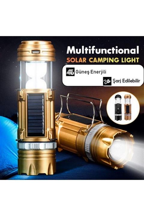 Neler Geldi Neler Büyük Boy Led Işıldak Şarjlı El Feneri Led Kamp Lambası Solar Usb Şarj Edilebilir Güneş Enerji