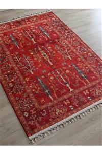 Just Arte Dekoratif Kaymaz Taban Kilim Makinada Yıkanabilir Mutfak Halısı Koridor Yolluk Kırmızı Salon Halısı