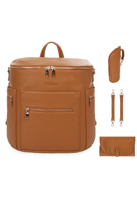 motheric Soho Deri Bebek Bakım Çantası Taba