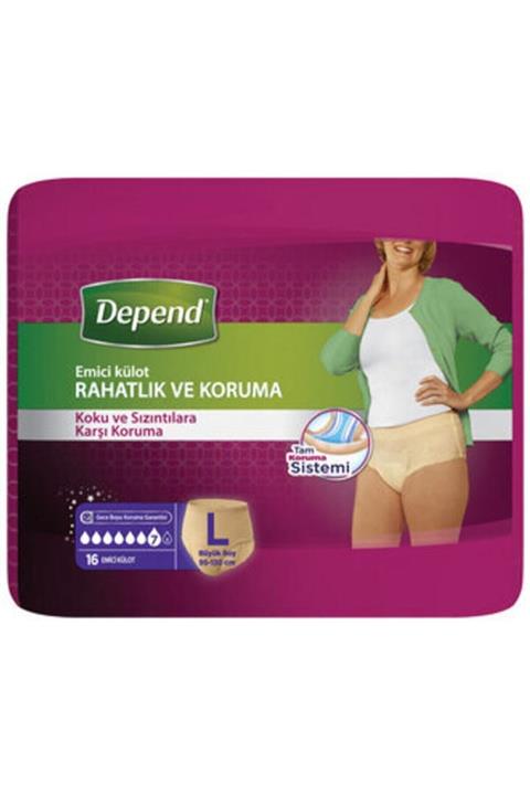 Depend Emici Külot Kadın Büyük Eko Paket 16'lı