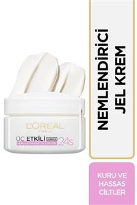 L'Oreal Paris Üç Etkili Nemlendirici Jel Krem Kuru Hassas Ciltler 50 Ml