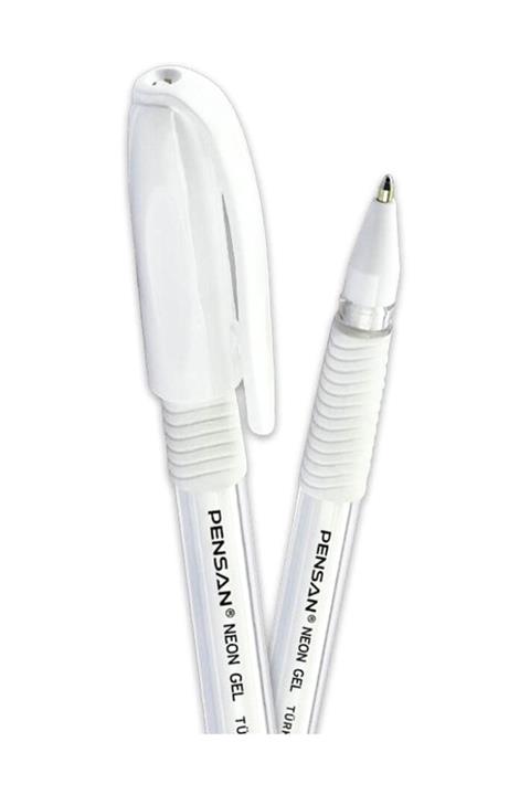 Pensan Neon Jell Kalem 1,0 Mm Beyaz Tekli