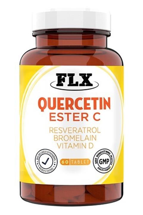FLX 60 Tablet Quercetin Kuersetin Magnesium Bromelain Ester C Vitaminini Complex