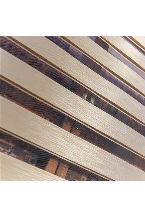 Brillant Bigpazar Sütlü Kahve Bambu Zebra Modern Perde