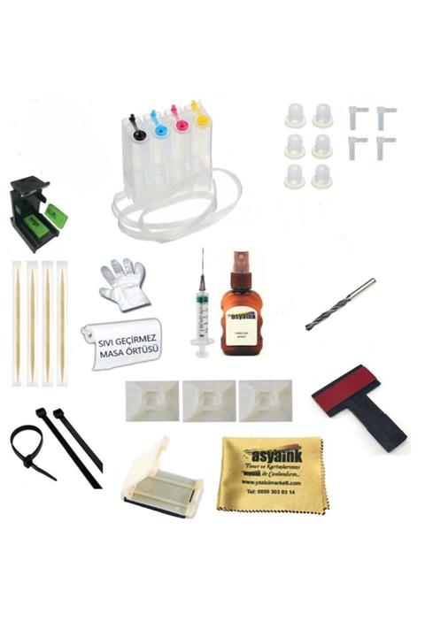 Asyaink Canon E414/e404/e484 Uyumlu Şeffaf Bitmeyen Kartuş Tankı