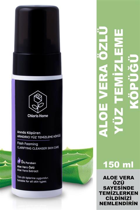 CHLORIS HOME Canlandırıcı Aloe Vera Özlü Yüz Temizleme Köpüğü ( 150 ml )