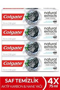 Colgate Natural Extracts Aktif Karbon Diş Macunu 75 Ml X 4 Adet