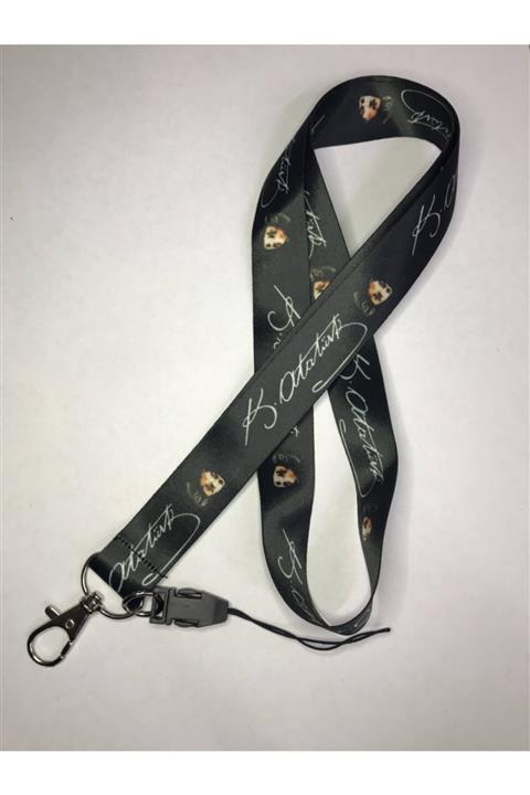 DERİN AKSESUAR Unisex Siyah Boyun Askı İpi