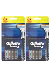 Gillette Sensor3 Yedek Tıraş Bıçağı 8'li (977) X 2 Adet