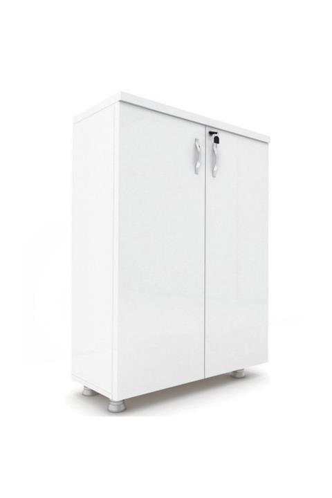 ELİZZA Modüler Dünyası Tam Kapaklı Kitaplık Dosya Dolabı Beyaz - 80x38x117