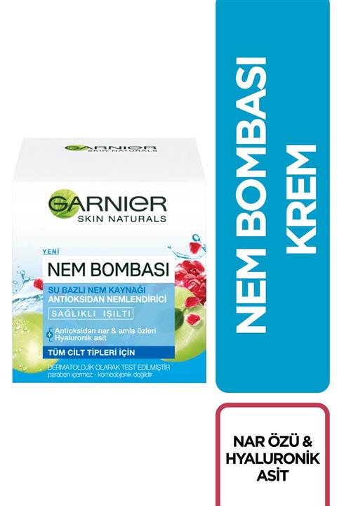 Garnier Tüm Cilt Tipleri Için Su Bazlı Nemlendirici Krem 50 Ml 3600542028141