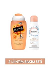 Femfresh Dış Genital Bölge Günlük Yıkama Jeli 250 ml + Genital Bölge Deodorantı - Intimate Deodorant 125 ml