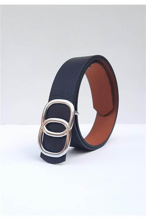 Kemerix Kadın Siyah-taba Çift Yönlü Kemer