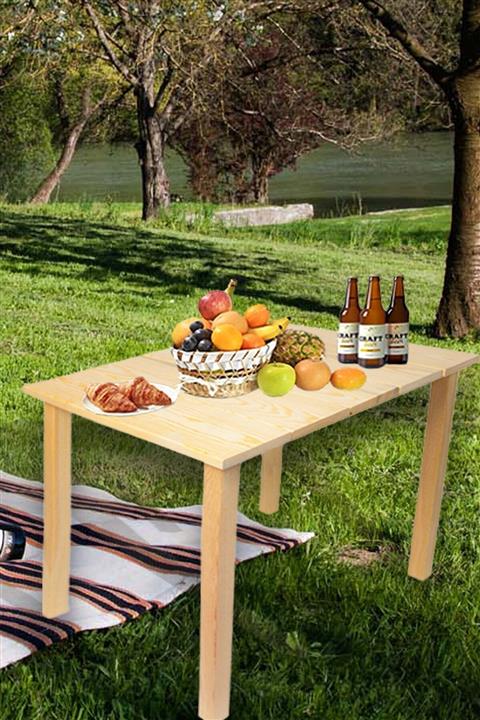 Ankaflex Ahşap Katlanabilir Portatif Kamp Masası Katlanır Sağlam Piknik Masası