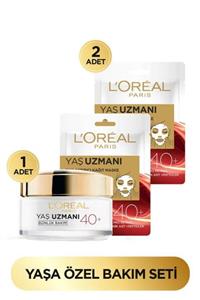 L'Oreal Paris Yaş Uzmanı 40+ Kırışıklık Karşıtı Sıkılaştırıcı Krem & Maske Seti