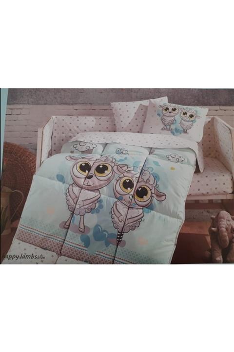 Taç Happy Lambi Blue Bebe Uyku Seti Kristal