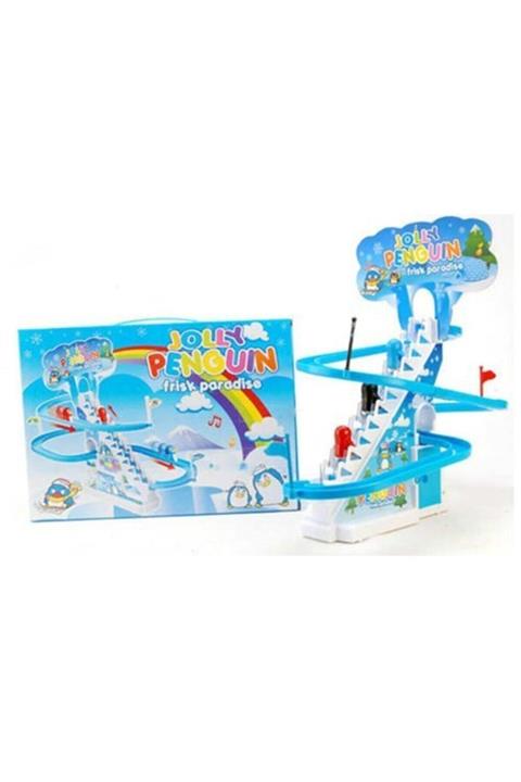 Can Toys Pilli Sesli Hareketli Kaydırak Penguen Seti