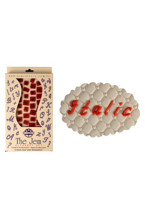 Cesil Jem Italik Alfabe Baskı Yazı Seti
