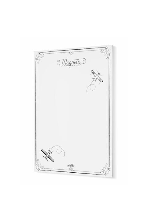 The Mia Beyaz Metal Magnet Panosu