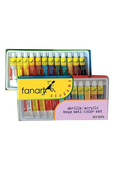 Fanart Academy Akrilik Boya Seti 12 Renk 12ml