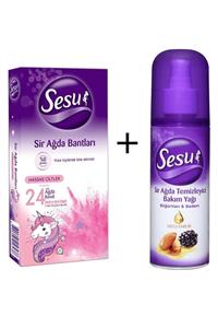 Sesu 24 Adet Şekersiz Ağda Bandı + Ağda Sonrası Temizleme Yağı 150 Ml