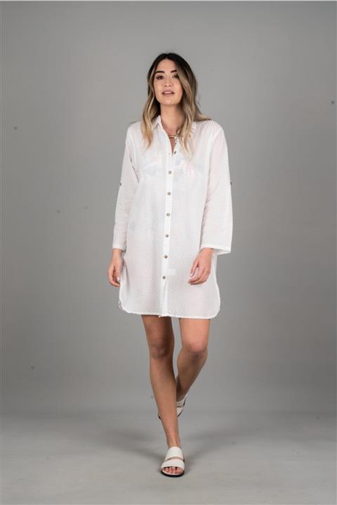 Efes Beyaz Pullu Elbise