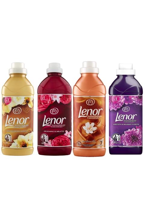 lenor Gold & Gelsomıno & Ambra & Ametısta Konsantre Çamaşır Yumuşatıcı 4 X 650 Ml 104 Yıkama