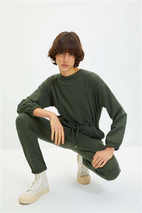 TRENDYOLMİLLA Haki Örme Tulum TWOAW22TU0159